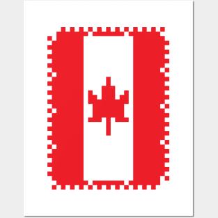 Flag of Canada - Pixel Post Stamp Posters and Art